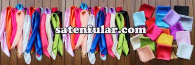 düz renkli uzun saten fular imalatı